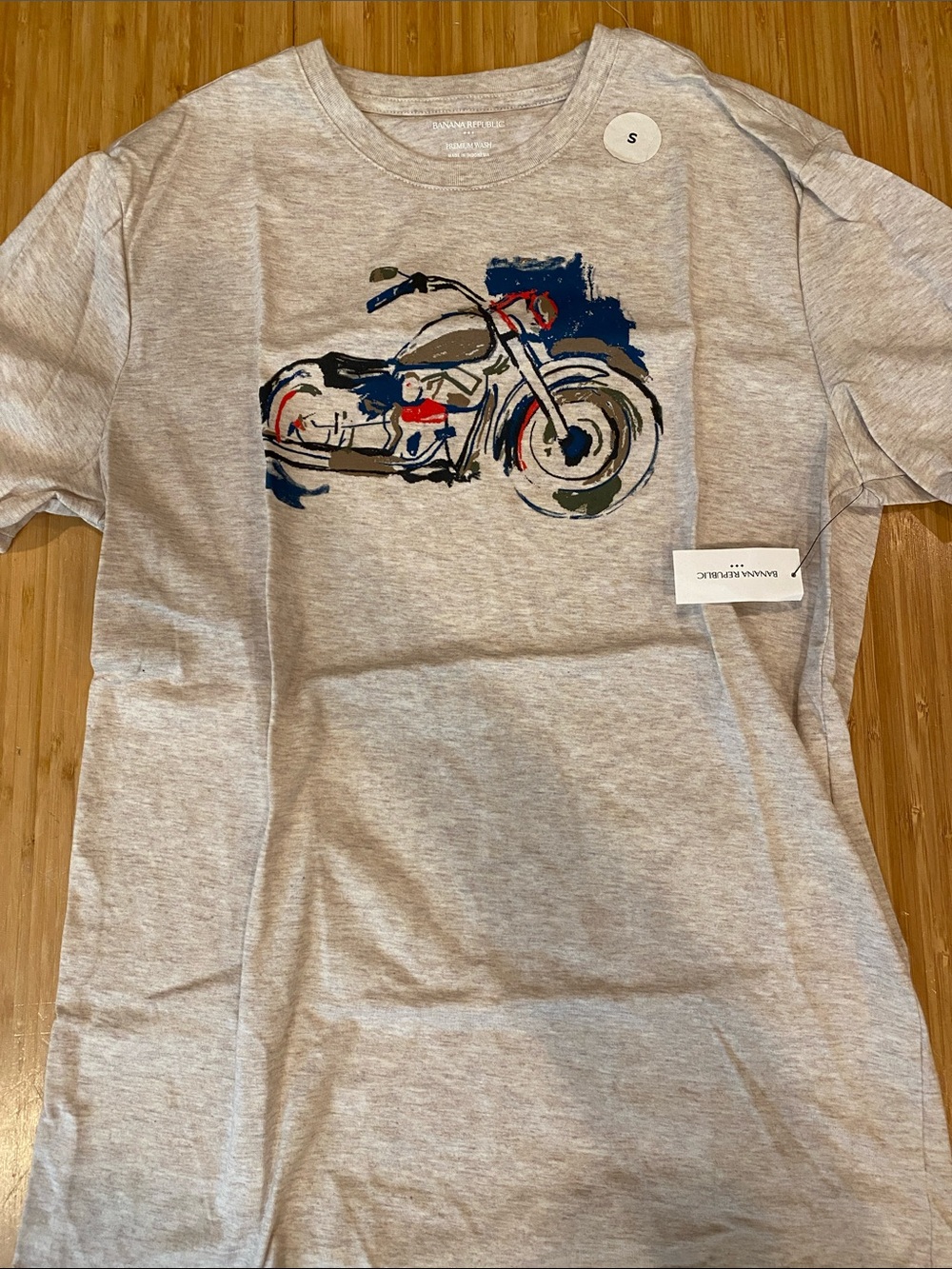NWT Banana Republic  Short Sleeve Tee with Motorcycle Graphic